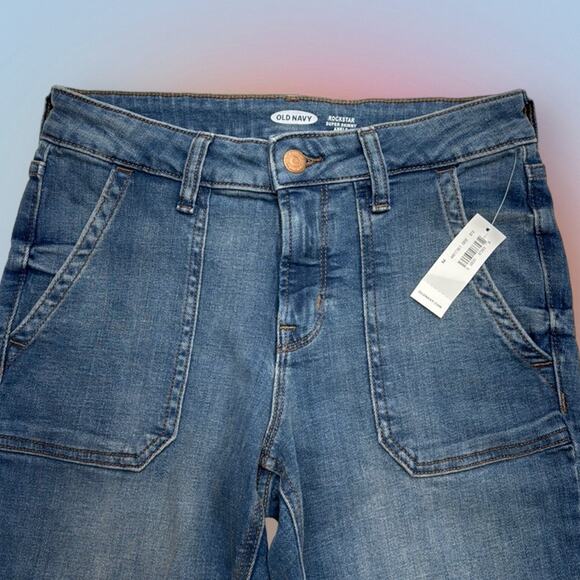OLD NAVY Women’s 2 ROCKSTAR SUPER SKINNY Blue Jeans - Picture 1 of 4